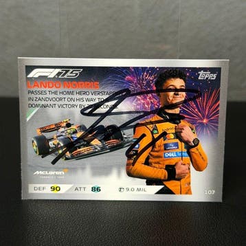 Mclaren - Topps Hero 107 Norris Netherland GP Signed - Lando, Nieuw