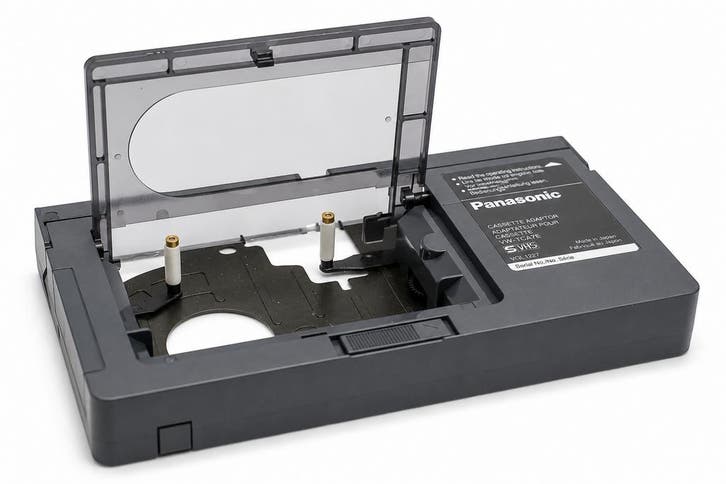 Panasonic S-VHS-C Cassette Adapter voor VHS Videorecorder, Audio, Tv en Foto, Fotografie | Fotostudio en Toebehoren, Zo goed als nieuw