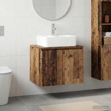 vidaXL Badkamer wastafelkast Oud hout 62,5 x 44,5 x 80 cm, Verzenden, Nieuw