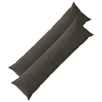 vidaXL Kussensloop 2 pcs HEERLEN Antracietkleurig 40 x 145, Verzenden, Nieuw