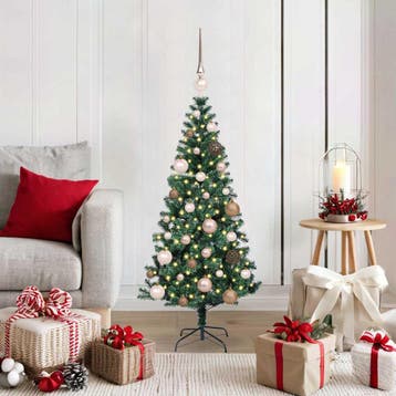 vidaXL Kunstmatig Voorverlicht Kerstboom Groen 120 cm PVC en, Verzenden, Nieuw