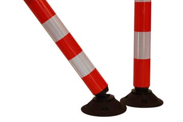 Flexibele parkeerpaal - Rood - wit reflecterend - Binnen &, Verzenden