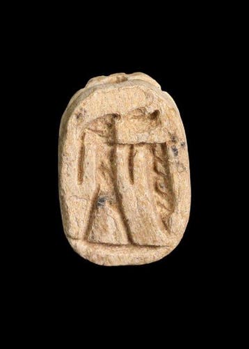 Oude Egypte, Nieuwe rijk Speksteen Skarabeet met een