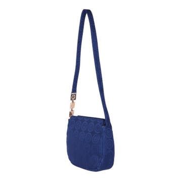 Gianni Versace Nylon Crossbody Tas Zon-Medaillon - Blauw, Verzenden, Zo goed als nieuw
