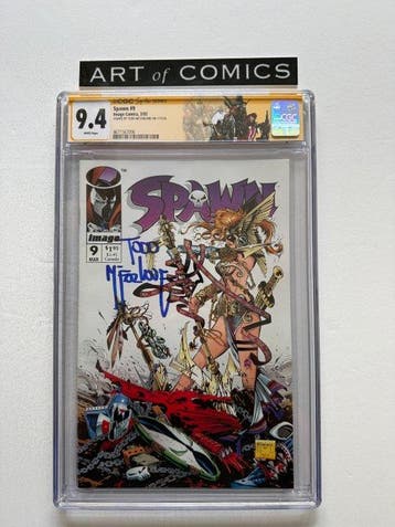 Spawn #9 - Signed by Todd McFarlane - With Special CGC label, Nieuw