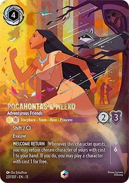 Lorcana TCG - Pocahontas & Meeko - Adventurous Friends -..., Hobby en Vrije tijd, Verzamelkaartspellen | Overige, Verzenden, Zo goed als nieuw