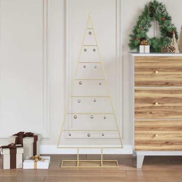 vidaXL Metalen kerstboom Goud 125 cm Poedergecoat staal, Verzenden, Nieuw