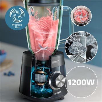 Philips Blender voor smoothies 1200W - Als nieuw, 49% goe..., Witgoed en Apparatuur, Ophalen of Verzenden, Zo goed als nieuw, Blender