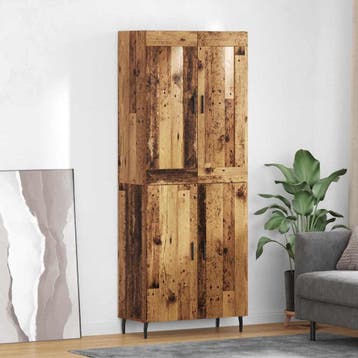 vidaXL buffetkast 2 st Oudhout 69,5 x 34 x 180 cm Bewerkt, Minder dan 50 cm, Verzenden, Nieuw, Minder dan 100 cm