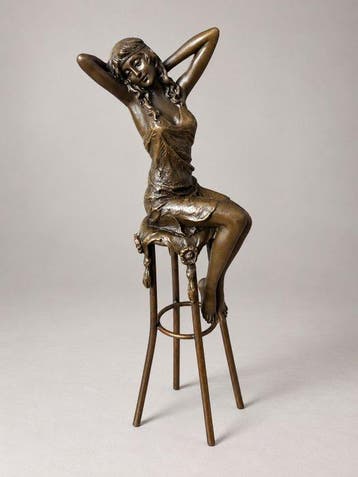 Pierre Collinet - sculptuur, Elegante Art Nouveau stijl, Antiek en Kunst