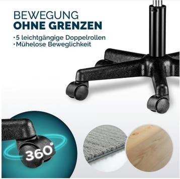 Rolkruk set van 2 kunstleer Rood 360° draaibaar (Interieur), Verzenden, Nieuw in verpakking