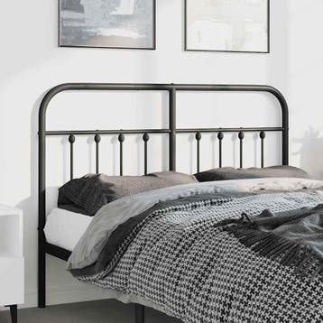 vidaXL Vervangend hoofdbord metaal zwart 135 cm, Verzenden, Nieuw, Zwart, Metaal