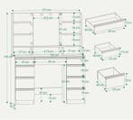 Kaptafel met LED Spiegel – Make-up Tafel met 9 Lades, Verzenden, Nieuw