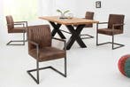 Moderne sledefauteuil BIG ASTON vintage bruin geborsteld, Huis en Inrichting, Stoelen, Ophalen of Verzenden, Nieuw