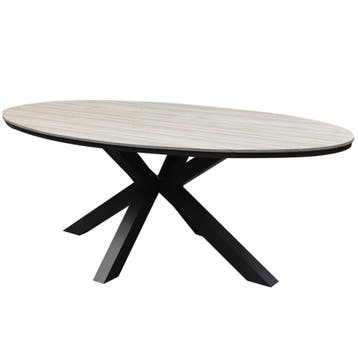 Salvador dining tuintafel ovaal 180x100xH75 cm polywood, Ophalen of Verzenden, Nieuw