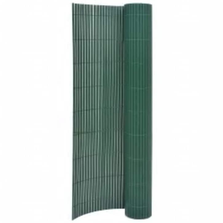 vidaXL Tuinafscheiding dubbelzijdig 110x300 cm groen, Tuin en Terras, Schuttingen, Nieuw, Kunststof, 1 tot 2 meter, Verzenden