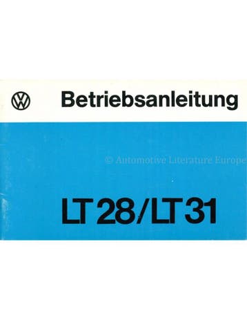 1975 VOLKSWAGEN LT INSTRUCTIEBOEKJE DUITS