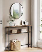 Consoletafel Landelijk Design met 2 planken – 80x20cm breed, Verzenden