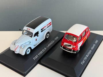 Altaya 1:43 - Model bestelwagen (2) - Fiat 1100 ELR Lavazza, Nieuw