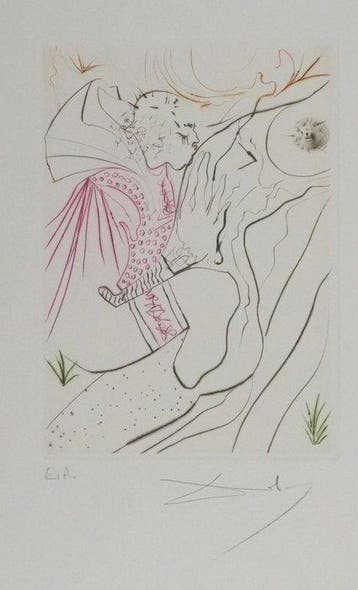 Salvador Dali (1904-1989) - Décaméron : Le péché partagé