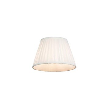 Plisse lampenkap wit rond schuin 25/15/16,5, Verzenden, Nieuw, Crème, Rond