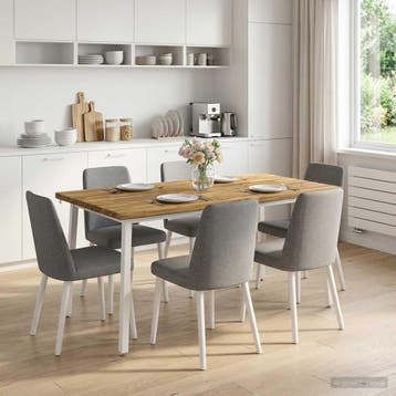 vidaXL Vierkante Eettafel 160 x 70 x 75 cm Massief, Huis en Inrichting, Tafels | Eettafels, Verzenden, Nieuw