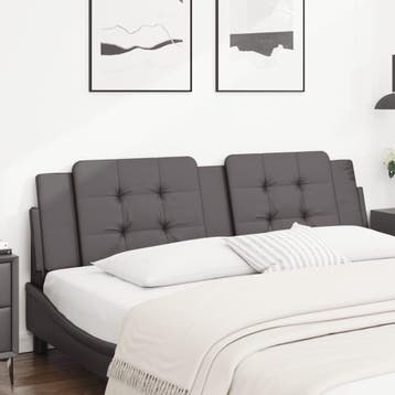 vidaXL Hoofdbordkussen Zadar 180 cm kunstleer grijs, Verzenden, Nieuw, Grijs, Overige materialen