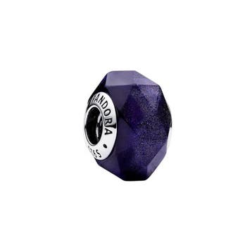 Pandora - Gefacetteerde Blauwe Muranoglazen Bedel - Armband, Verzenden, Nieuw