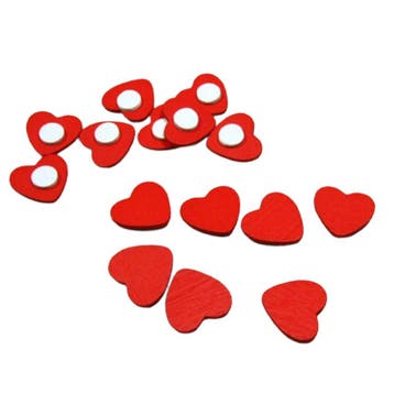 10x Houten sticker Hartje (Stickers), Ophalen of Verzenden, Nieuw, Meerdere stickers