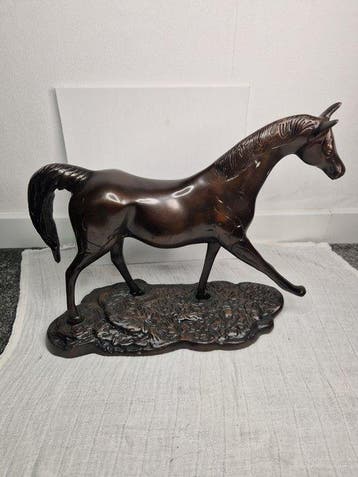 Beeld, Groot Bronzen paard - 27 cm - Brons