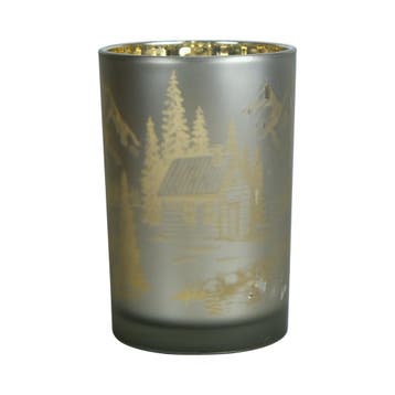 Theelichthouder Chalet groot 18cm, Verzenden, Nieuw