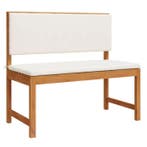 Teakhouten Buitenbank 2-Persoons met Crème Kussen, Tuin en Terras, Tuinbanken, Verzenden, Nieuw