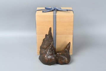 Sasaki Shodo Bronze Pair of Roosters Sculpture - sculptuur