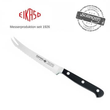 Eikaso Solingen Gekarteld Kaas- en Worstmes 13 cm – Perfe., Ophalen of Verzenden, Nieuw, Rvs of Chroom