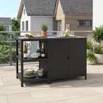 Tuinopbergset Bolognano staand rek en kast zwart casa.pro, Tuin en Terras, Verzenden, Nieuw