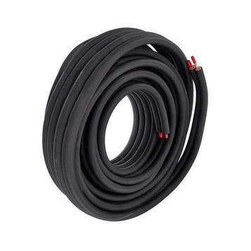 Dubbele koelleiding zwart 1/4 x 3/8 - rol 30 meter - ongef, Verzenden, Nieuw