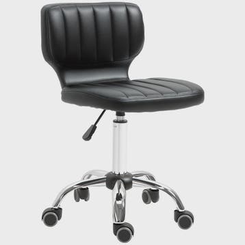 Verstelbare Werkkruk met Wieltjes en Rugleuning - Comfortabe