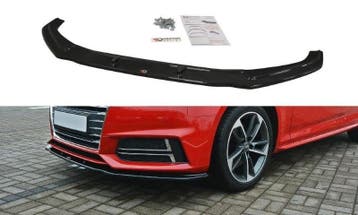 Voorspoiler Audi S4 / A4 S-Line B9 V.2 Glanzend Zwart, Ophalen of Verzenden, Nieuw