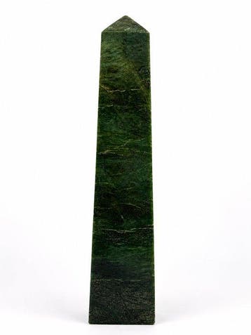 Jade toren - Hoogte: 31.3 cm - Breedte: 6.5 cm- 2700 g - (1)