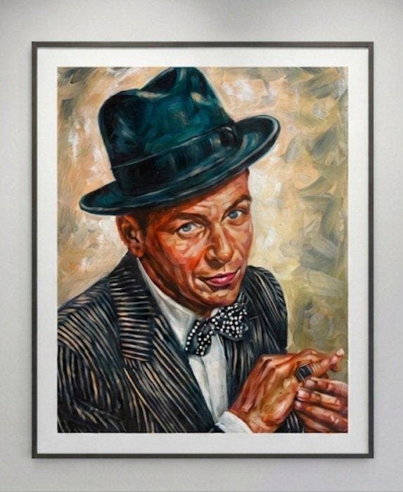 Nguyn V.L (1993) - Francis Albert Sinatra 80 60 cm, Antiek en Kunst, Kunst | Schilderijen | Modern