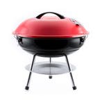 Ronde houtskool barbecue / bbq rood 36 cm - Barbecues, Tuin en Terras, Ophalen of Verzenden, Nieuw