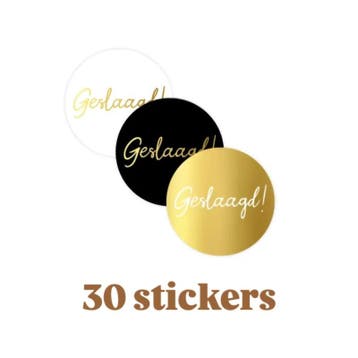 30x Sticker - GESLAAGD - 4cm - sluitsticker - cadeaustick..., Ophalen of Verzenden, Nieuw, Meerdere stickers