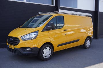 Ford Transit Custom 2.0 TDCI 130PK L2 EURO 6, Stof, Gebruikt, Geel, Dealer onderhouden