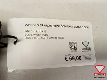 VW Polo 6r 6r0937087k Comfort Module BCM, Ophalen, Gebruikt, Volkswagen