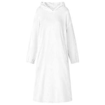 vidaXL Deken hoodie Wit M Flanel, Verzenden, Nieuw
