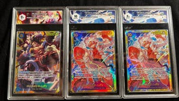 Bandai - 3 Graded card - One Piece - Monkey D. Luffy Foil,, Nieuw