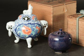 Wierookbrander - Incense Burners (Pair), Imari by Shozan