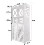 Hoek Badkamerkast 155 cm – Wit Opbergmeubel met 6 Planken, Verzenden, Nieuw
