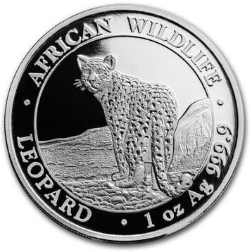 Somalia Leopard 1 oz 2018 (30.000 oplage), Verzenden, Overige landen, Losse munt, Zilver