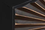 Massief dressoir SOLARIS 180 cm zwartgoud mangohout, Ophalen of Verzenden, Nieuw